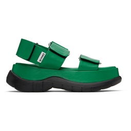 SSENSE Exclusive Green Platform Sandals 221736F124003