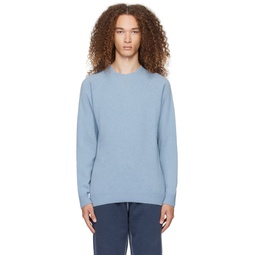 Blue Raglan Sweater 241128M201002