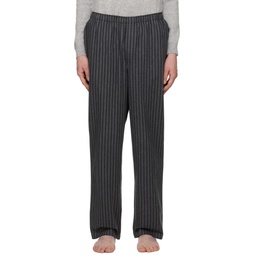 Gray Stripe Pyjama Trousers 222128M190003