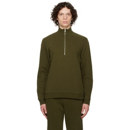 Green Half Zip Sweatshirt 222128M202000
