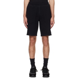 Black Relaxed Fit Shorts 241128M193001