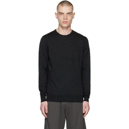 Gray Merino Wool Sweater 222128M213087