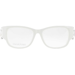 SWAROVSKI Rectangular Eyeglasses SK5473 021 White 54mm