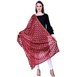SWI WITH LABEL Phulkari Dupattas for Womens, Hand Embroidered in Amritsar