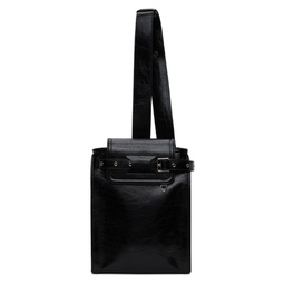 Black Leather Backpack 241494M166000
