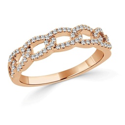 14k gold & diamond link ring