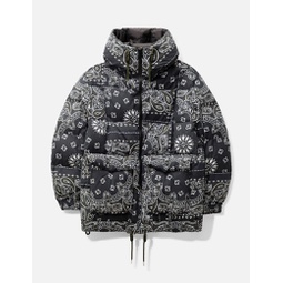 Bandana Print Puffer Jacket