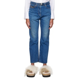 Blue Belted Jeans 231445F069003