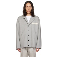 Gray Suiting Bonding Jacket 232445M180030