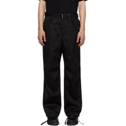Black Belted Cargo Pants 232445M188010