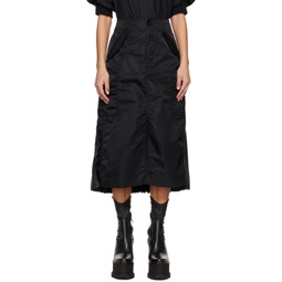 Black Pleated Midi Skrit 241445F092006