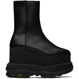 Black Platform Ankle Boots 241445F113001