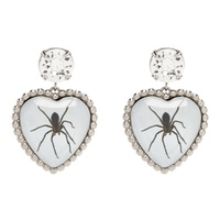 SSENSE Exclusive Silver Spider Bff Earrings 231413F022026