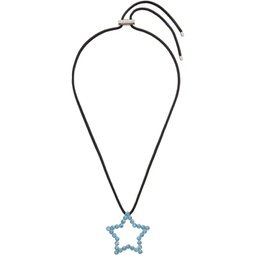 SSENSE Exclusive Black & Blue Star Necklace 232413F023003
