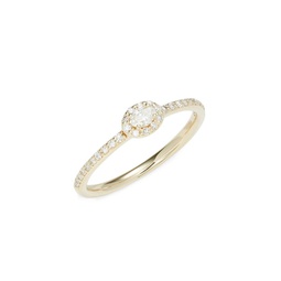 14K Yellow Gold & 0.25 TCW Diamond Engagement Ring