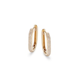 14K Yellow Gold & 0.18 TCW Diamond Huggie Earrings