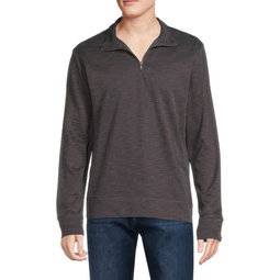 Knit Quarter Zip Pullover Shirt