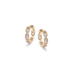 14K Yellow Gold & 0.24 TCW Diamond Huggie Earrings