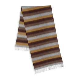 Brushed Merino Wool & Cashmere Striped Scarf