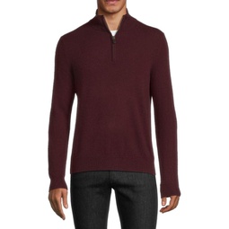 Essential 100% Cashmere Quarter Zip Sweater