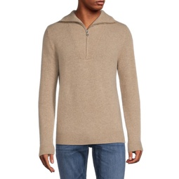 Quarter Zip 100% Cashmere Sweater