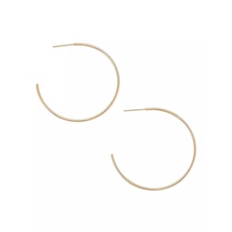 14K Yellow Gold Open Hoop Earrings