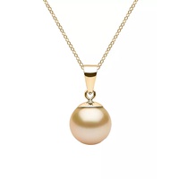 14K Yellow Gold & 8-9MM Golden South Sea Pearl Pendant Necklace