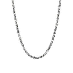 Basic Sterling Silver Rope Chain Necklace/24