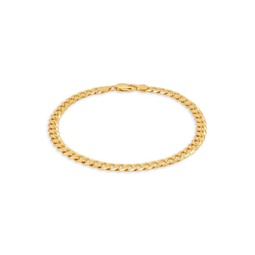 18K Goldplated Sterling Silver Curb Chain Bracelet