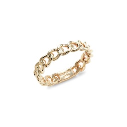 14K Yellow Gold Curb Link Ring