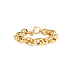 14K Goldplated Sterling Silver Cable Chain Bracelet
