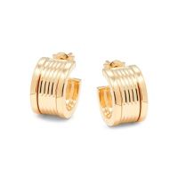 14K Yellow Gold Huggie Earrings