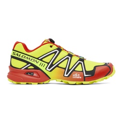 Yellow & Red Speedcross 3 Sneakers 241837M237047