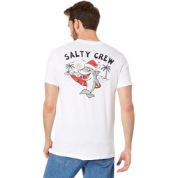 Mens Salty Crew Santa Shark Short Sleeve Tee