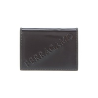 ferragamo logo leather card case