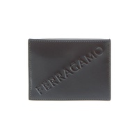 ferragamo logo leather card holder