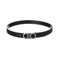 double gancini reversible & adjustable leather belt