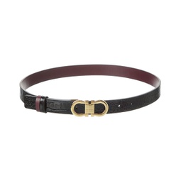 ferragamo gancini reversible & adjustable leather belt