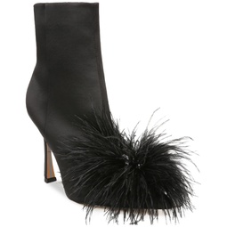Womens Ency Feather Dress Booties