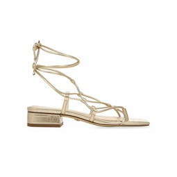 Daffy Croc Embossed Strappy Ankle Tie Sandals