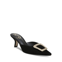 Womens Brit Jewel Buckle Pointed Toe Pumps