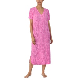 Womens Printed Short-Sleeve Nightgown