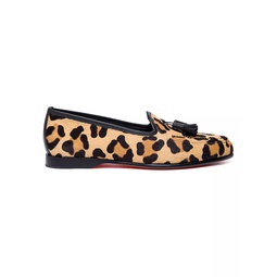 Andrea Leopard Calf Hair Loafers