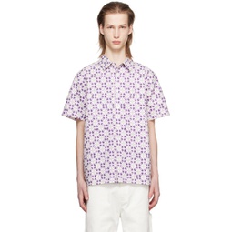 White & Purple Bruce Shirt 241899M192015