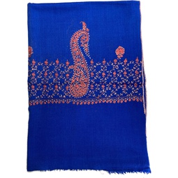 Cashmere Wool Scarf With Intricate Sozni Embroidery For Women Soft and Comfortable