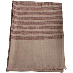 Scarves for Women Dobby Wool Light Weight Big Shawl Horizontal Stripes Sunscreen Wrap