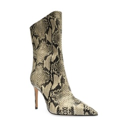 Mary Snake Embossed Leather Short Boots