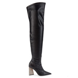 Cyrus Embellished Heel Over The Knee Boots