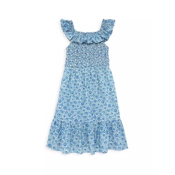 Little Girls & Girls Ida Print Smocked Dress