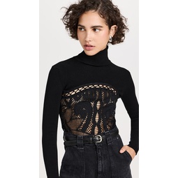 Liesel Embroidery Long Sleeve Combo Top
